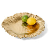 Leeber Serveware Matte Gold Sunflower Plate, 12.25" Dia x 1.75" H