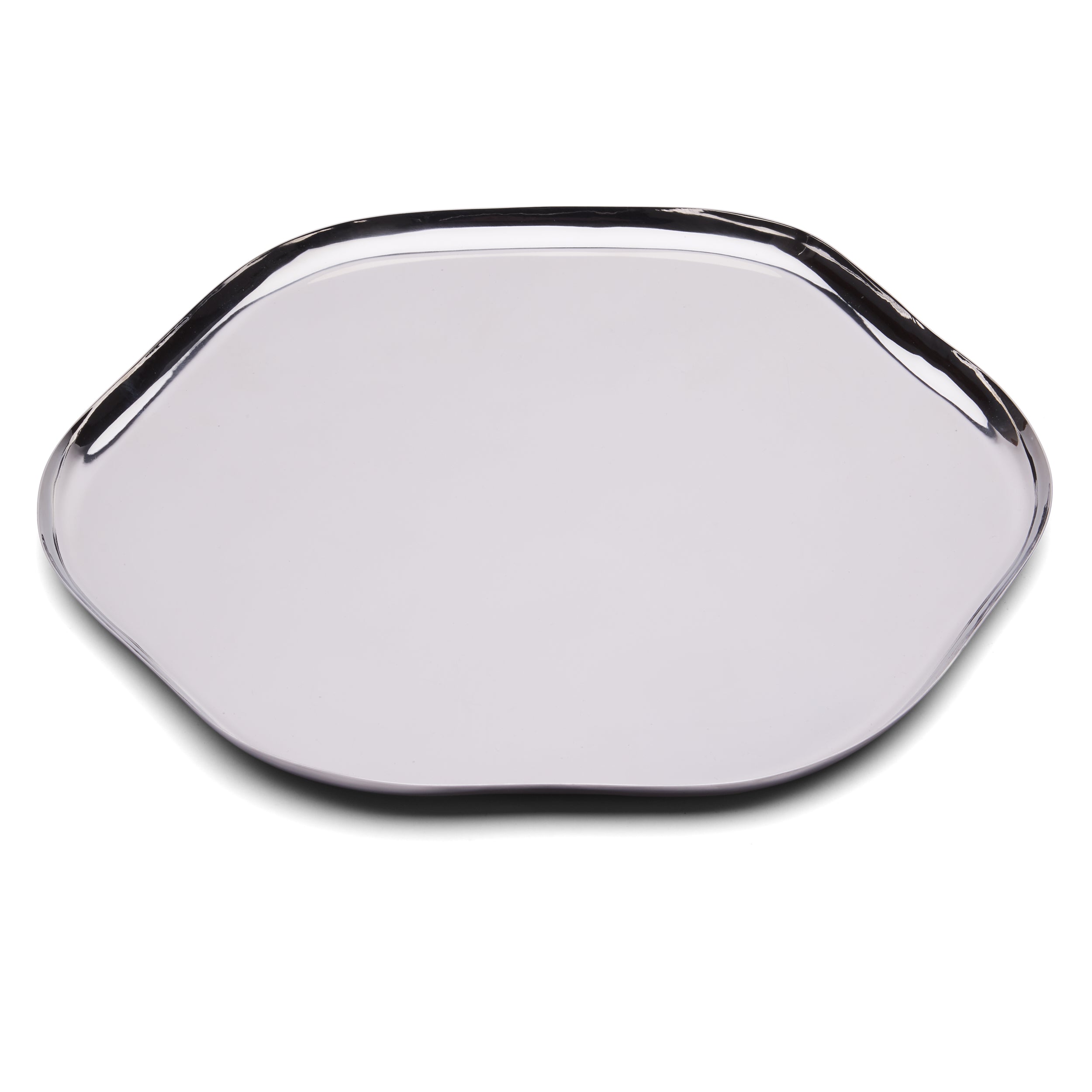 Leeber Serveware Organic Shape Tray, 14" x 13.25" x 0.9" H