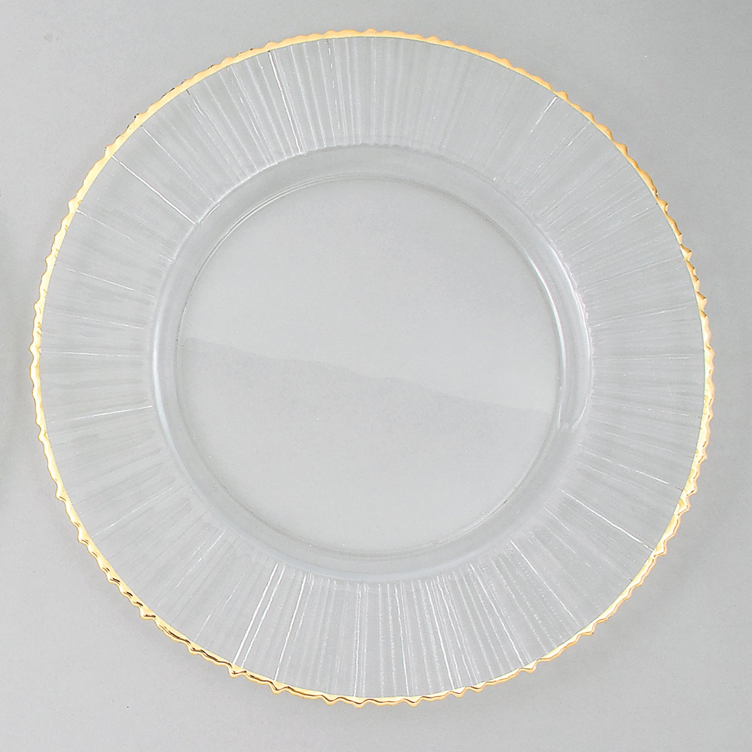 Leeber Serveware Ray/Gold Rim Chargers, Set of 4, 13" Dia