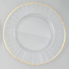 Leeber Serveware Ray/Gold Rim Chargers, Set of 4, 13" Dia