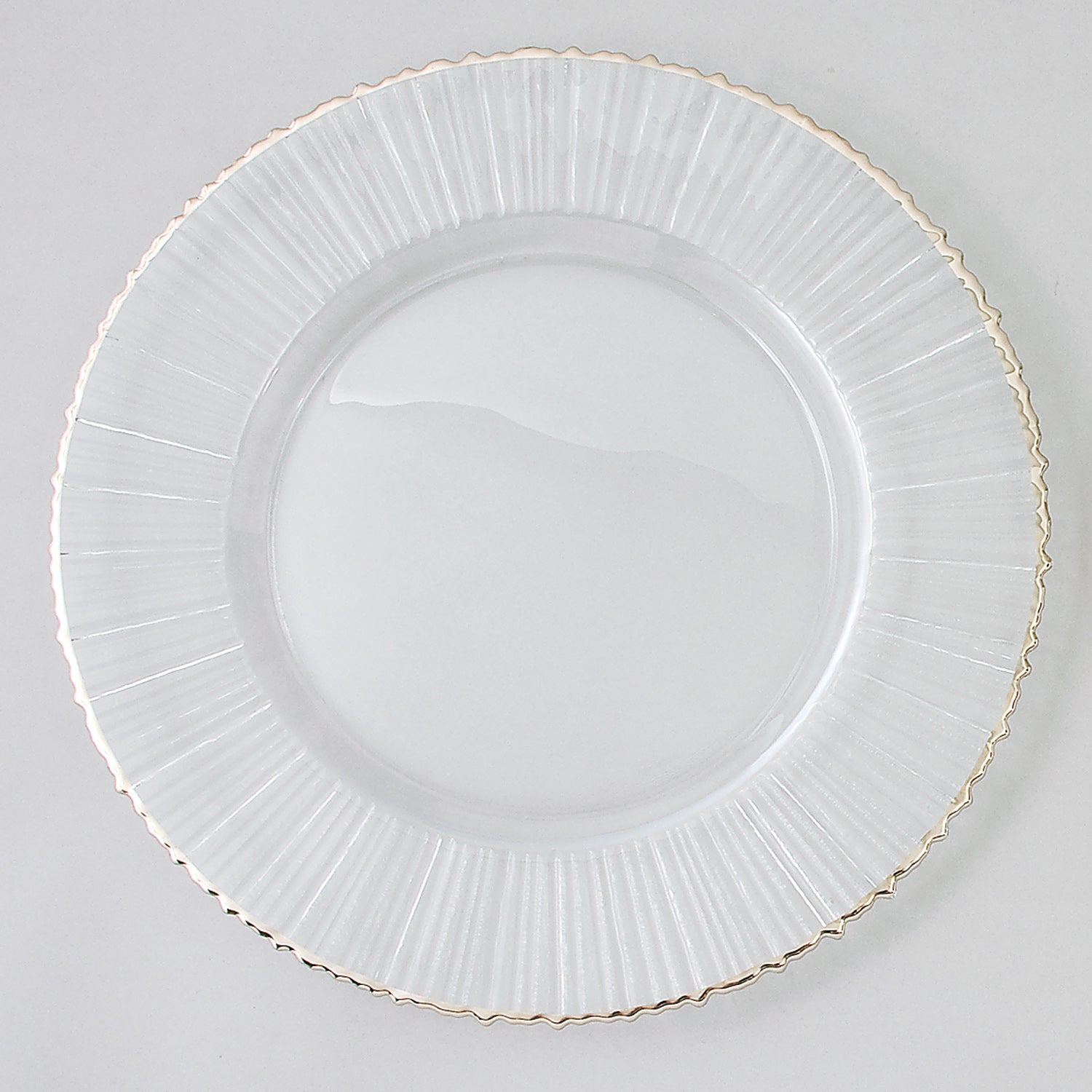 Leeber Serveware Ray/Silver Rim Chargers, Set of 4, 13" Dia