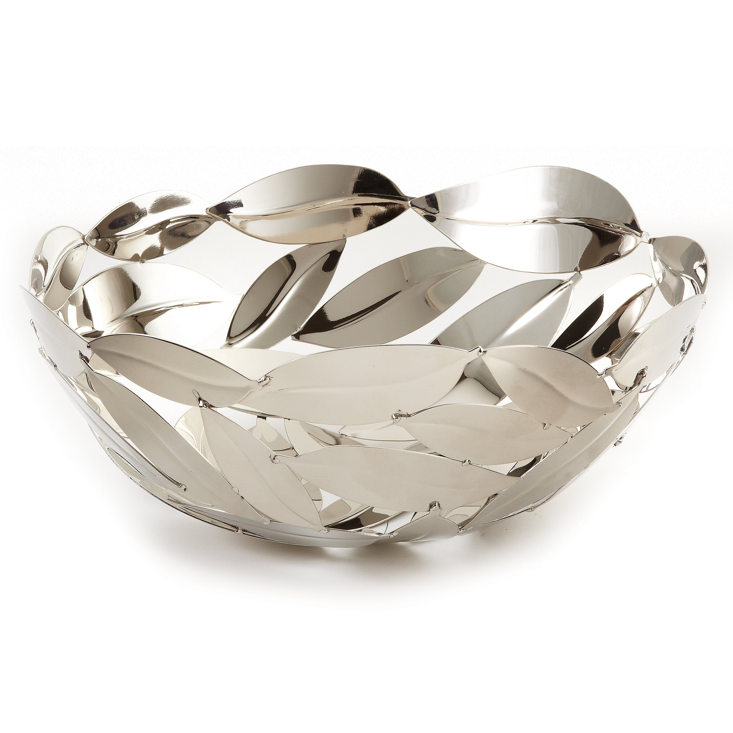 Leeber Serveware Round Leaves Basket, 11.25" Dia x 5" H
