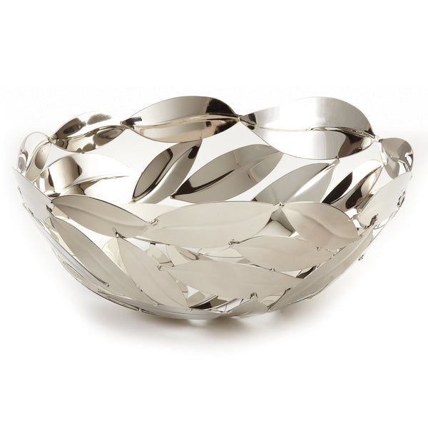 Leeber Serveware Round Leaves Basket, 11.25" Dia x 5" H