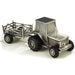 Leeber Giftware Tractor Bank w/Trailer, Pewter Finish, 4" x 4"