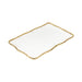 Leeber Serveware White/Gold Rope Platter, 14.25"