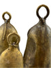 Legend of Asia Home Decor Antique Bronze Hand Forged Cowbell Set of 3