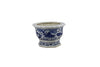 Legend of Asia Home Decor Barclay Butera Couture Blue and White Porcelain Hexagonal Foot Bath Koi Motif