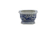 Legend of Asia Home Decor Barclay Butera Couture Blue and White Porcelain Rectangular Foot Bath Koi Motif