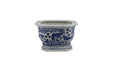Legend of Asia Home Decor Barclay Butera Couture Blue and White Porcelain Rectangular Foot Bath Koi Motif