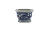 Legend of Asia Home Decor Barclay Butera Couture Blue and White Porcelain Rectangular Foot Bath Koi Motif