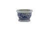 Legend of Asia Home Decor Barclay Butera Couture Blue and White Porcelain Rectangular Foot Bath Koi Motif
