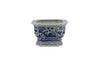 Legend of Asia Home Decor Barclay Butera Couture Blue and White Porcelain Rectangular Foot Bath Koi Motif