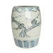 Legend of Asia Home Decor Barclay Butera Couture Blue & White Porcelain Garden Stool Cherry Blossom