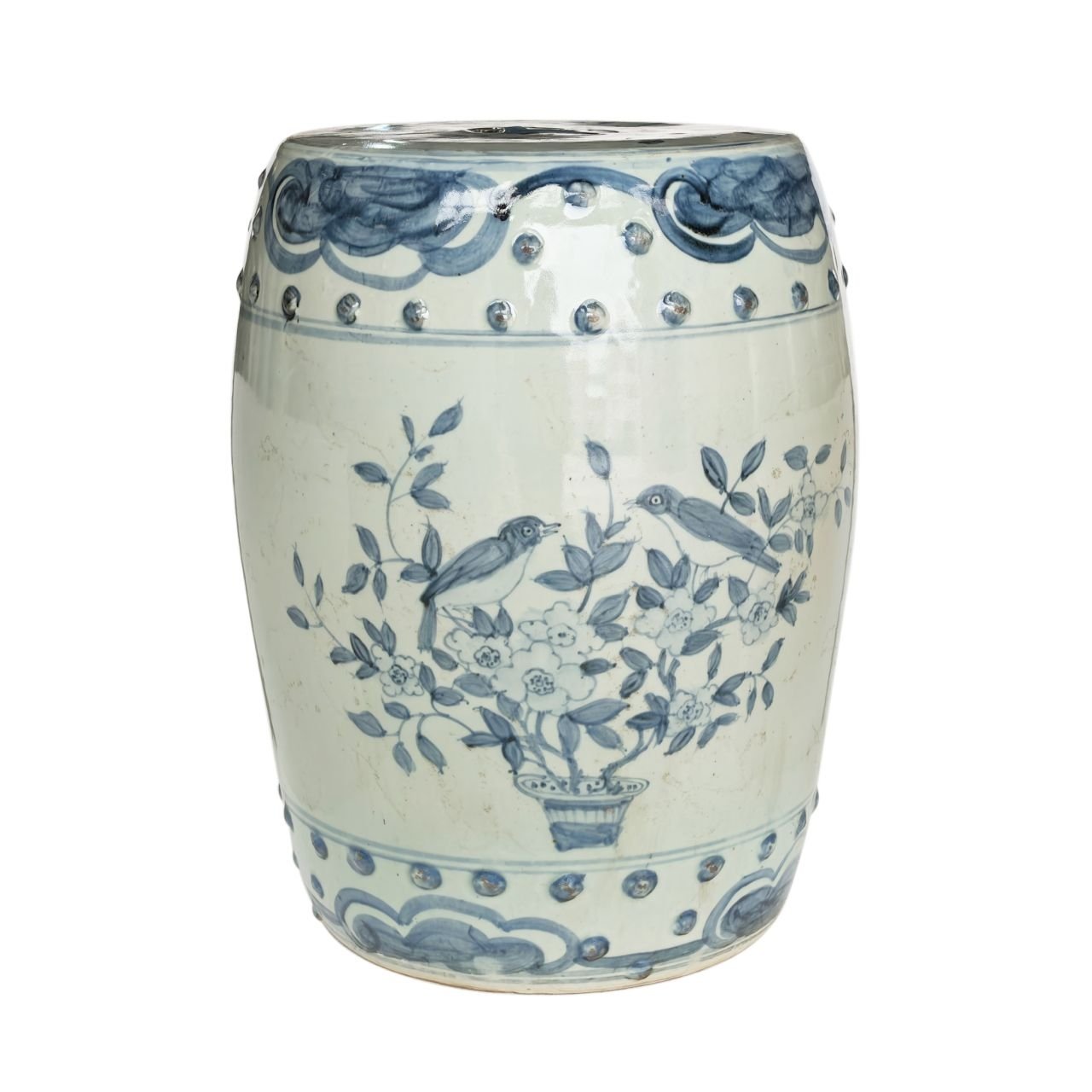 Legend of Asia Home Decor Barclay Butera Couture Blue & White Porcelain Garden Stool English Garden
