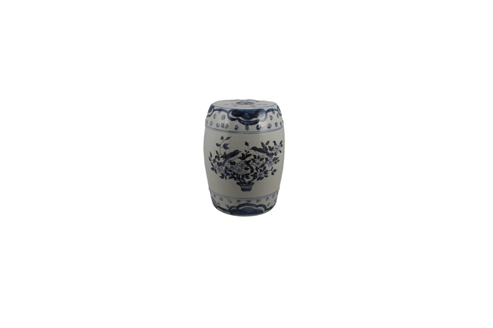 Legend of Asia Home Decor Barclay Butera Couture Blue & White Porcelain Garden Stool English Garden
