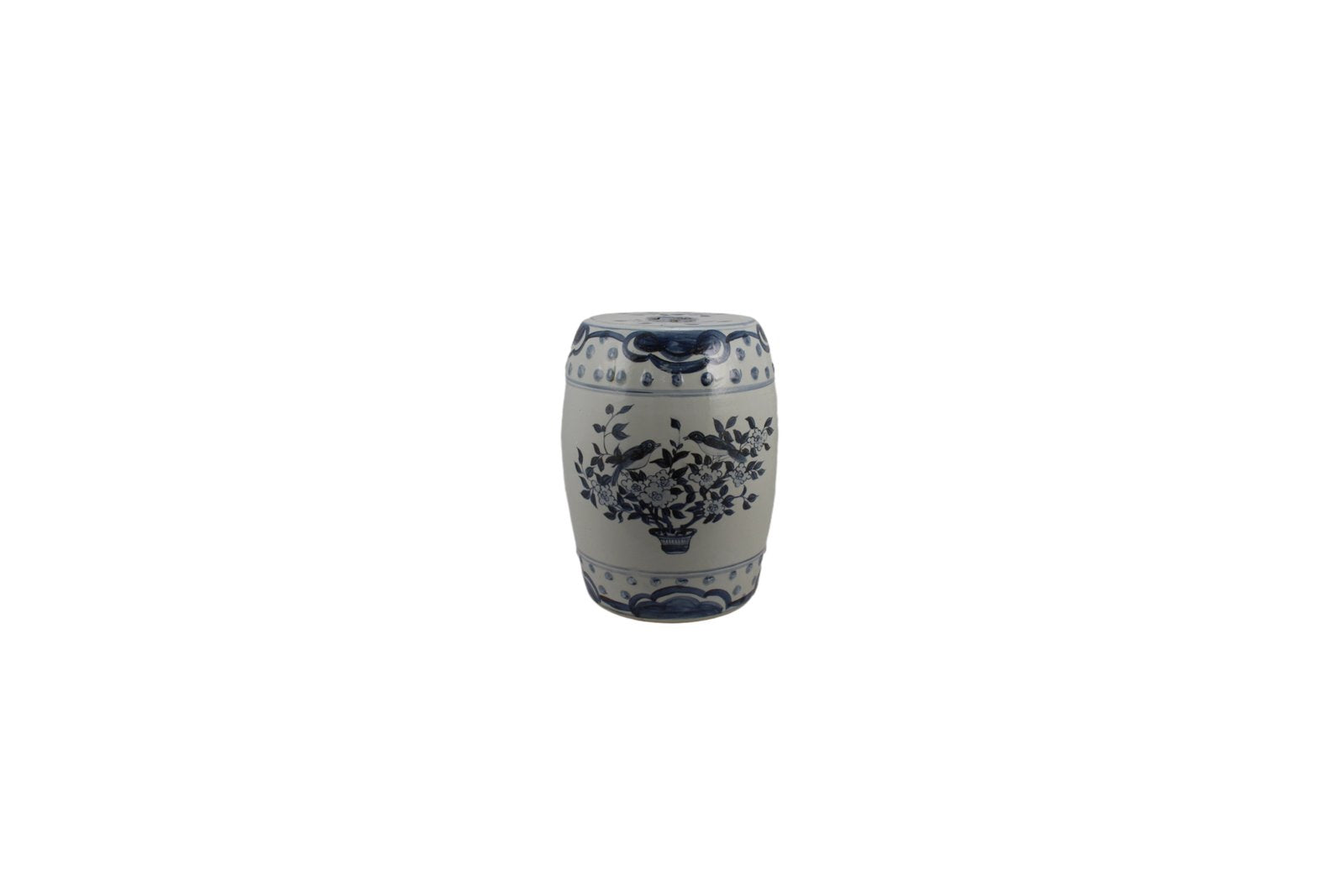 Legend of Asia Home Decor Barclay Butera Couture Blue & White Porcelain Garden Stool English Garden