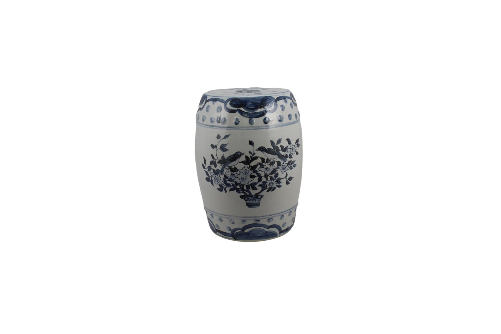 Legend of Asia Home Decor Barclay Butera Couture Blue & White Porcelain Garden Stool English Garden