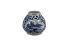Legend of Asia Home Decor Barclay Butera Couture Blue & White Porcelain Mandarin Pot Floral Medallion Frame Landscape Motif