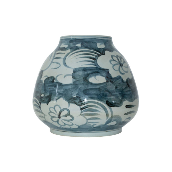 Legend of Asia Home Decor Barclay Butera Couture Blue & White Porcelain Mandarin Pot Sea Flower Motif