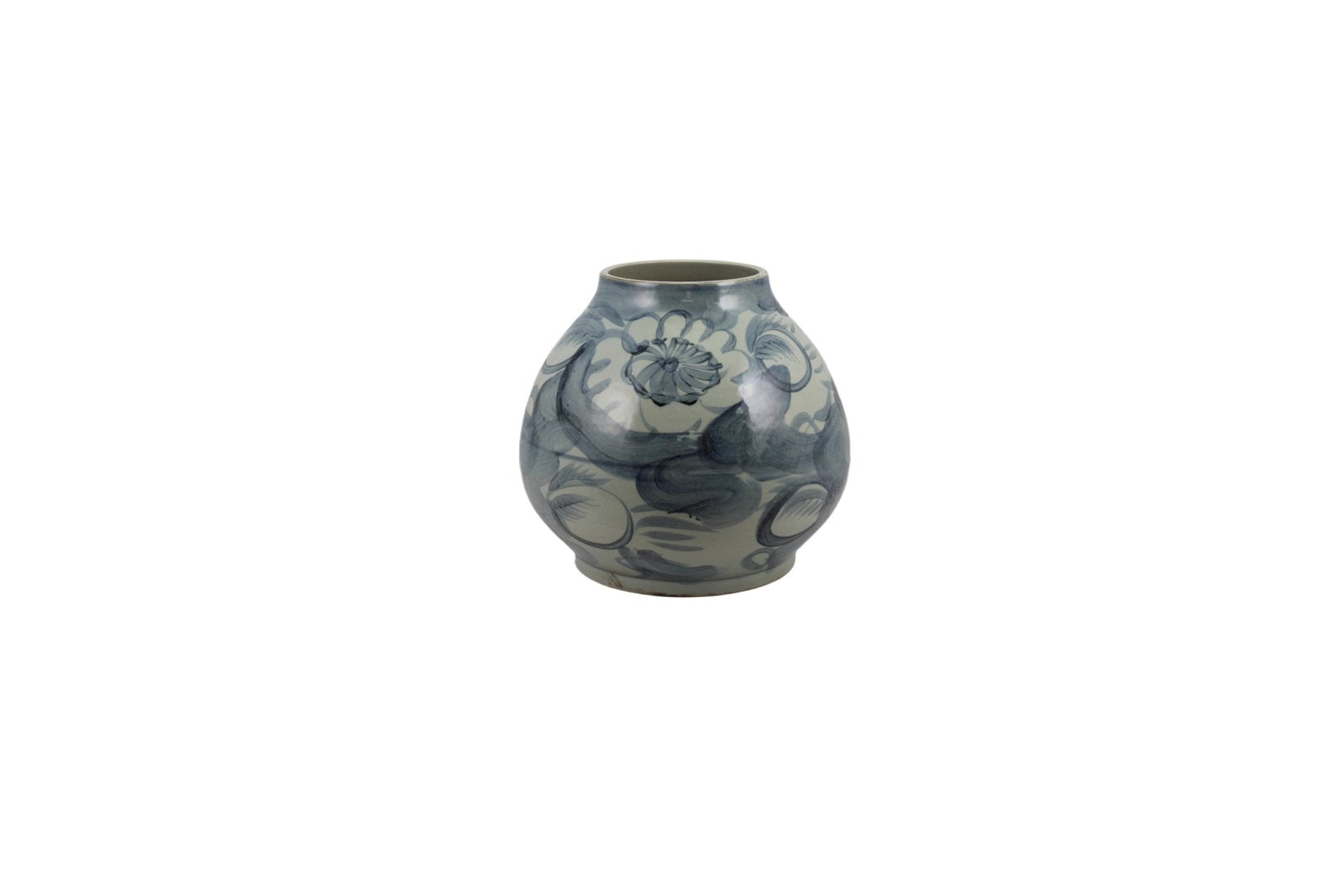 Legend of Asia Home Decor Barclay Butera Couture Blue & White Porcelain Mandarin Pot Silla Flower Motif