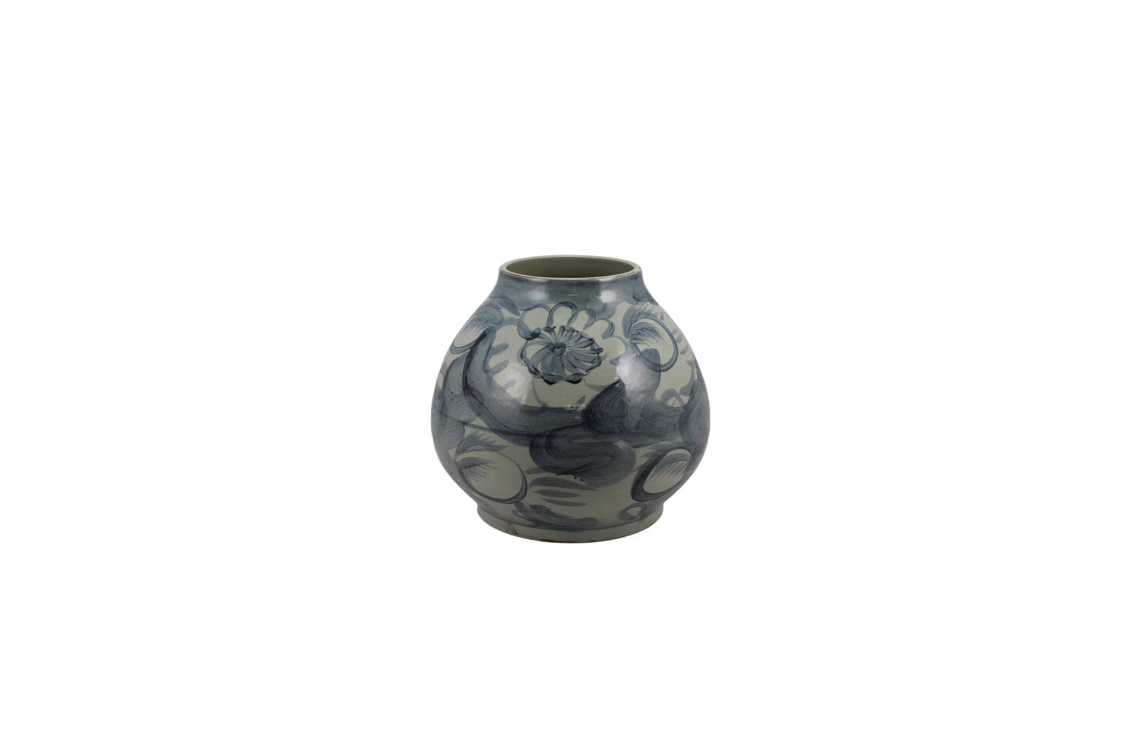 Legend of Asia Home Decor Barclay Butera Couture Blue & White Porcelain Mandarin Pot Silla Flower Motif