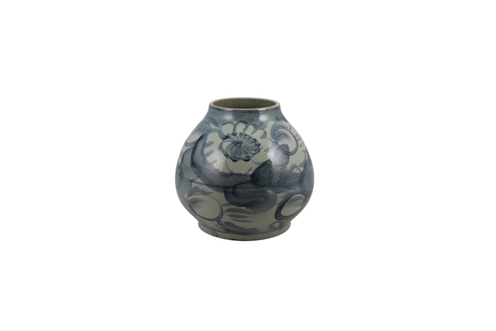Legend of Asia Home Decor Barclay Butera Couture Blue & White Porcelain Mandarin Pot Silla Flower Motif