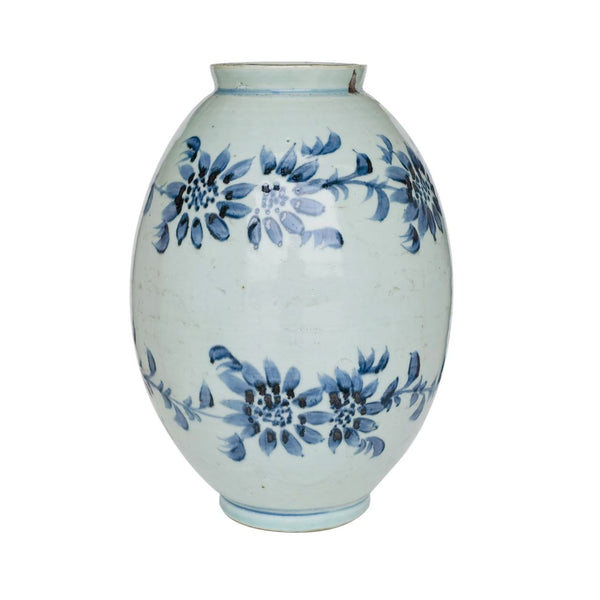 Legend of Asia Home Decor Barclay Butera Couture Blue & White.. Porcelain Olive Jar Odesa Sunflower