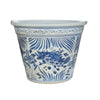 Legend of Asia Home Decor Barclay Butera Couture Blue & White Porcelain Planter Fish Motif