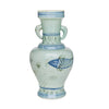 Legend of Asia Home Decor Barclay Butera Couture Blue & White.. Porcelain Splashing Koi Dynasty Vase