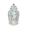 Legend of Asia Home Decor Barclay Butera Couture Graceful Bamboo Large Blue & White Porcelain Temple Jar