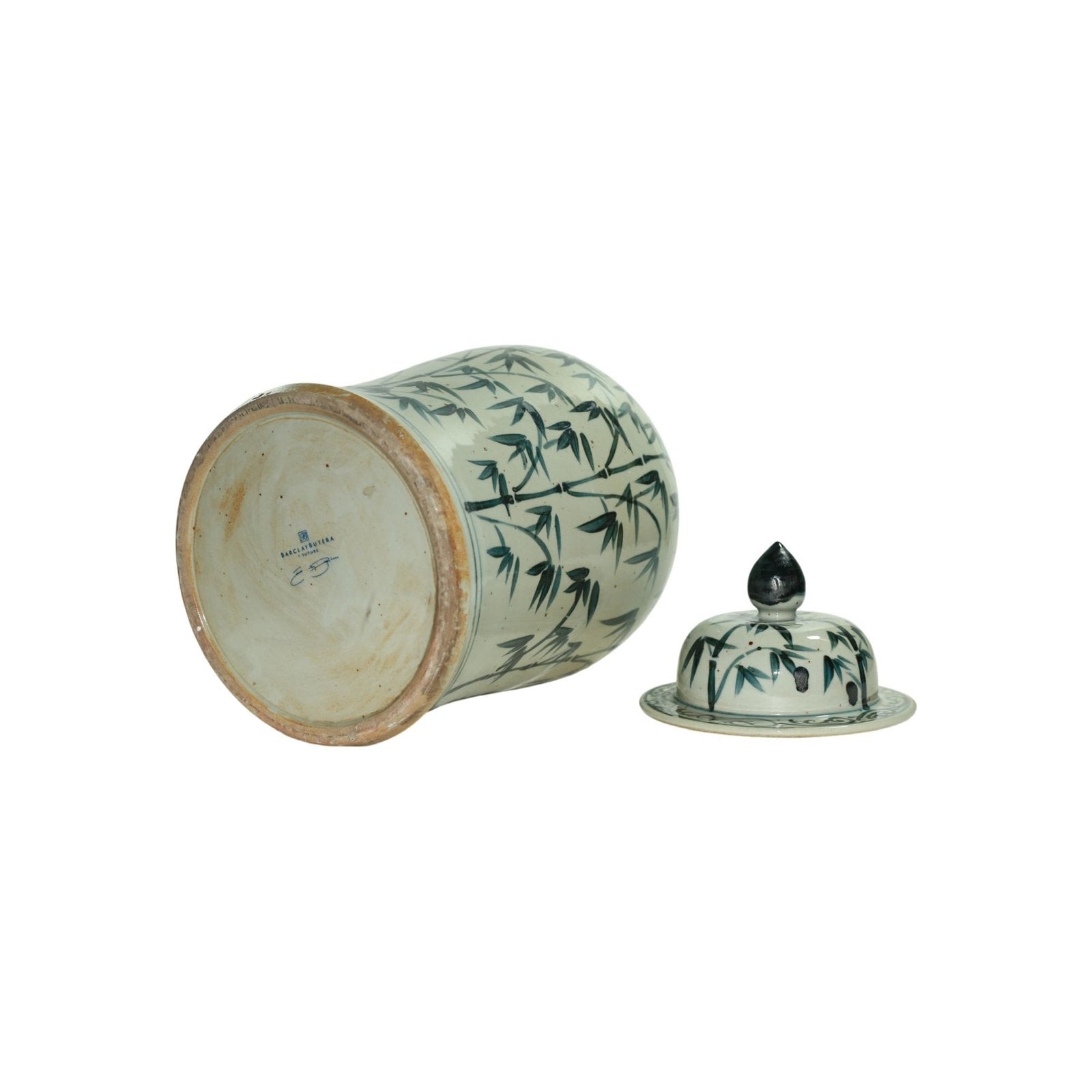 Legend of Asia Home Decor Barclay Butera Couture Graceful Bamboo Large Blue & White Porcelain Temple Jar