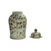 Legend of Asia Home Decor Barclay Butera Couture Graceful Bamboo Large Brown & White Porcelain Temple Jar