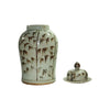 Legend of Asia Home Decor Barclay Butera Couture Graceful Bamboo Large Brown & White Porcelain Temple Jar