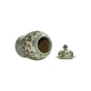 Legend of Asia Home Decor Barclay Butera Couture Graceful Bamboo Large Brown & White Porcelain Temple Jar
