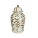 Legend of Asia Home Decor Barclay Butera Couture Graceful Bamboo Large Brown & White Porcelain Temple Jar