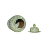 Legend of Asia Home Decor Barclay Butera Couture Graceful Bamboo Large Moss Green Porcelain Temple Jar