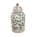 Legend of Asia Home Decor Barclay Butera Couture Graceful Bamboo Medium Blue & White Porcelain Temple Jar