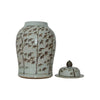 Legend of Asia Home Decor Barclay Butera Couture Graceful Bamboo Medium Brown & White Porcelain Temple Jar