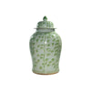Legend of Asia Home Decor Barclay Butera Couture Graceful Bamboo Medium Moss Green Porcelain Temple Jar
