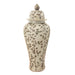 Legend of Asia Home Decor Barclay Butera Couture Graceful Bamboo XL Brown & White Porcelain Temple Jar