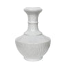 Legend of Asia Home Decor Barclay Butera Couture Greek Key Carving Porcelain Bud Vase White