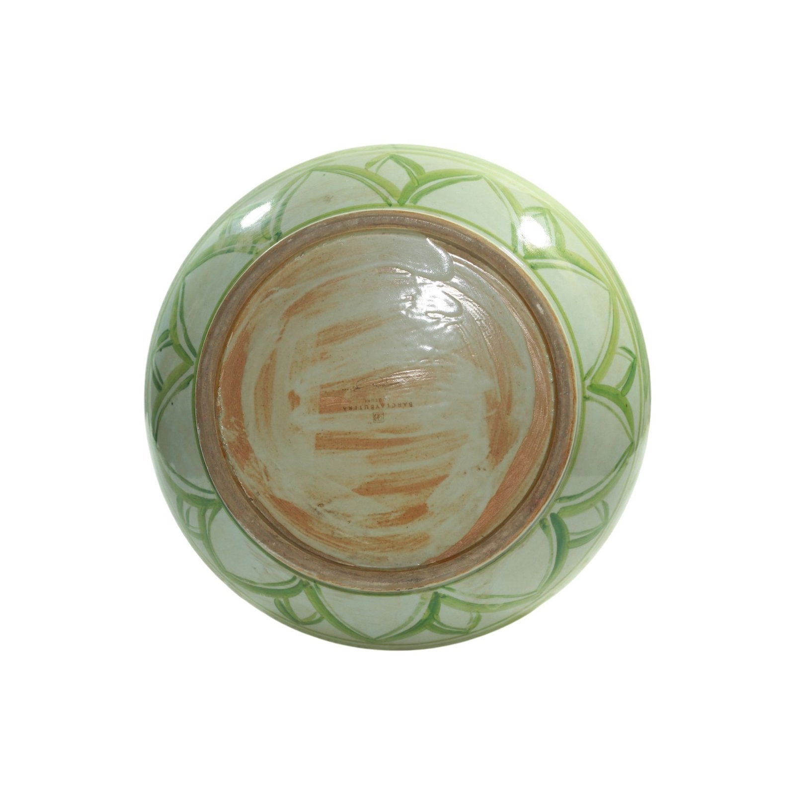 Legend of Asia Home Decor Barclay Butera Couture Moss Green Porcelain Mandarin Pot Floral Bird Motif