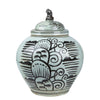 Legend of Asia Home Decor Black Breeze Lion Head Lidded Jar