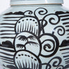 Legend of Asia Home Decor Black Breeze Lion Head Lidded Jar