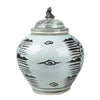 Legend of Asia Home Decor Black Breeze Lion Head Lidded Jar