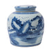 Legend of Asia Home Decor Blue And White Ming Jar Mountain Village