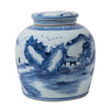 Legend of Asia Home Decor Blue And White Ming Jar Mountain Village
