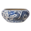 Legend of Asia Home Decor Blue And White Shallow Bowl Dragon Motif Large