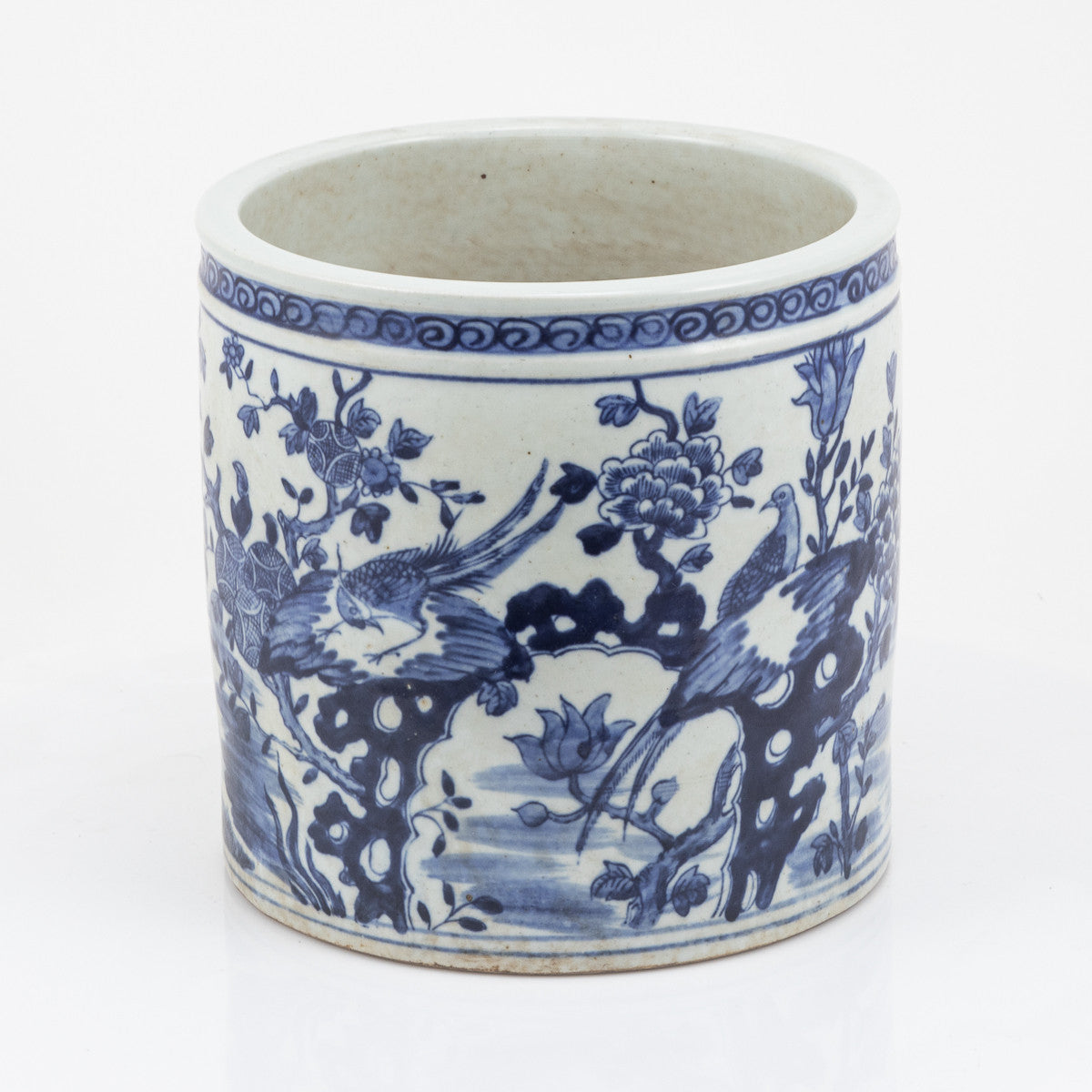 Legend of Asia Home Decor Blue And White Spring Blosoom Cache Pot