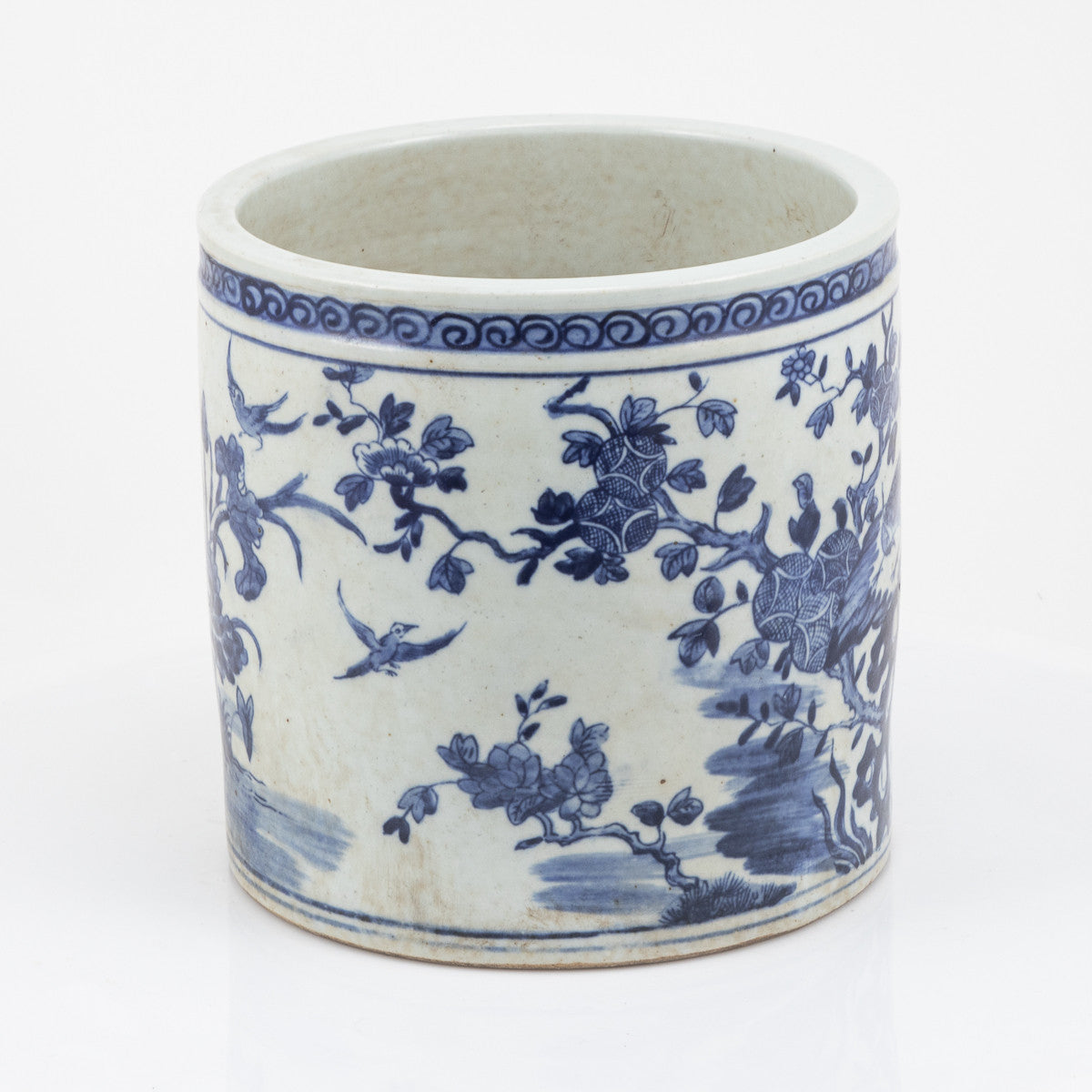Legend of Asia Home Decor Blue And White Spring Blosoom Cache Pot
